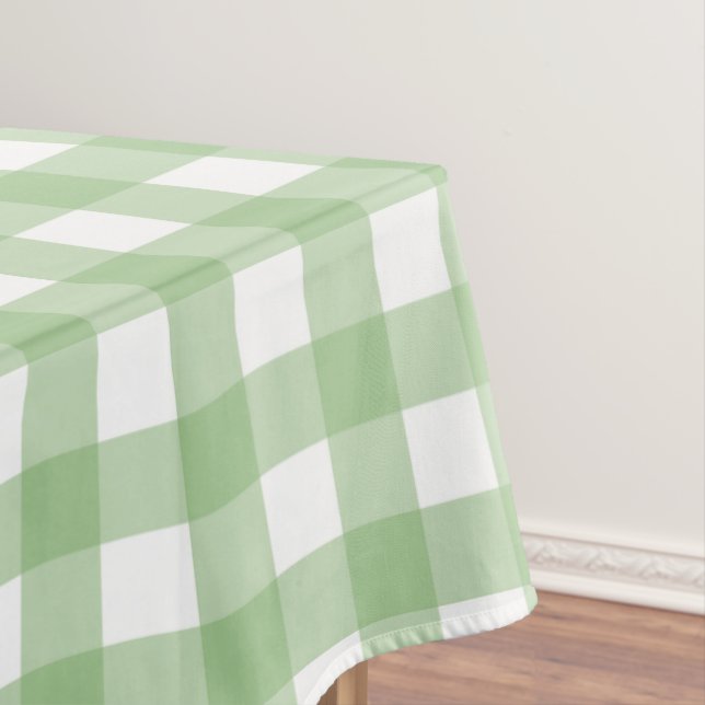 Faye and Lauren Green Plaid  Tablecloth (In Situ)