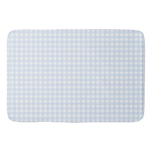 Faye and Lauren Light Blue Gingham Bath Mat