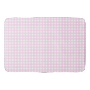 Faye and Lauren Light Pink Gingham Bath Mat