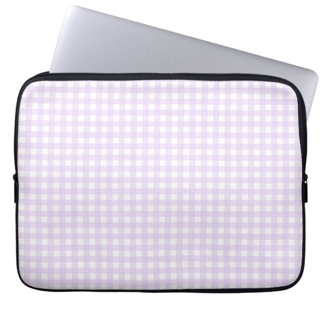Faye and Lauren Pink Gingham Laptop Sleeve (Front)