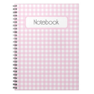 Faye and Lauren Pink Gingham Spiral Photo Notebook