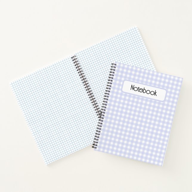 Faye and Lauren Purple Gingham Notebook (Inside)