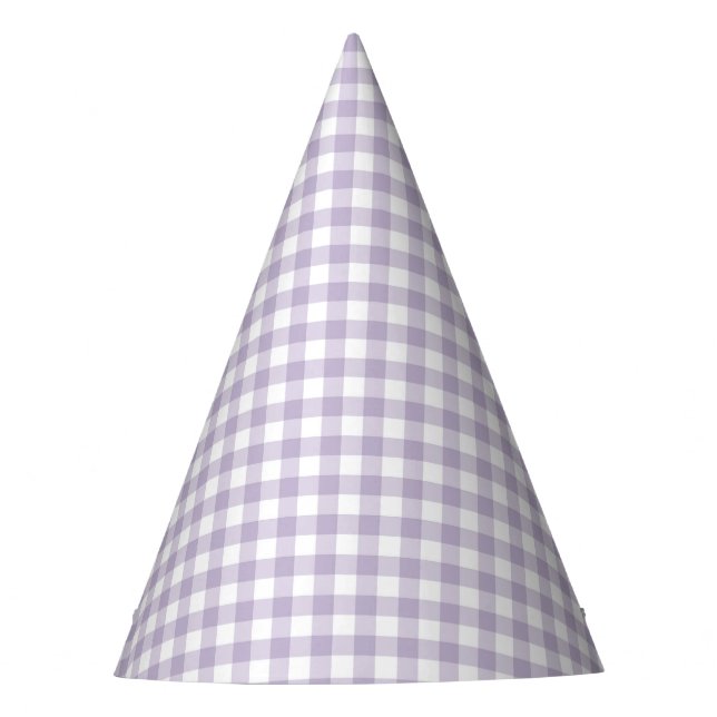 Faye and Lauren Purple Gingham Party Hat (Front)