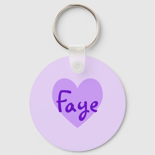 Faye in Purple Keychain (Front)