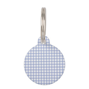 Faye & Lauren Blue Gingham Pet Tag