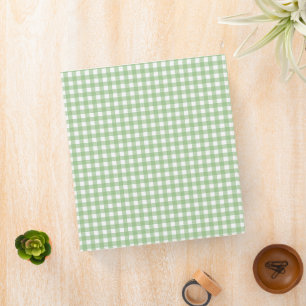Faye & Lauren Green Gingham Binder