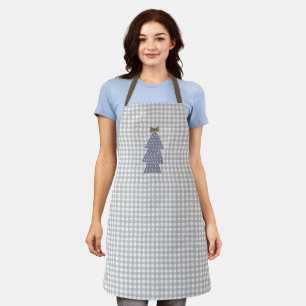 Faye & Lauren Grey Gingham Apron
