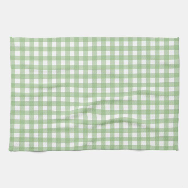 FayeandLauren Green Classic Buffalo Plaid Pattern Kitchen Towel (Horizontal)
