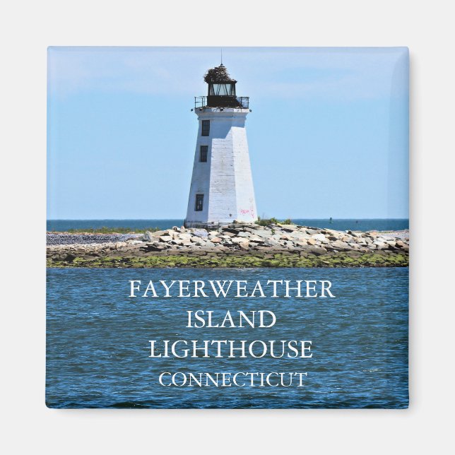 Fayerweather Island Lighthouse, Connecticut Magnet (Front)