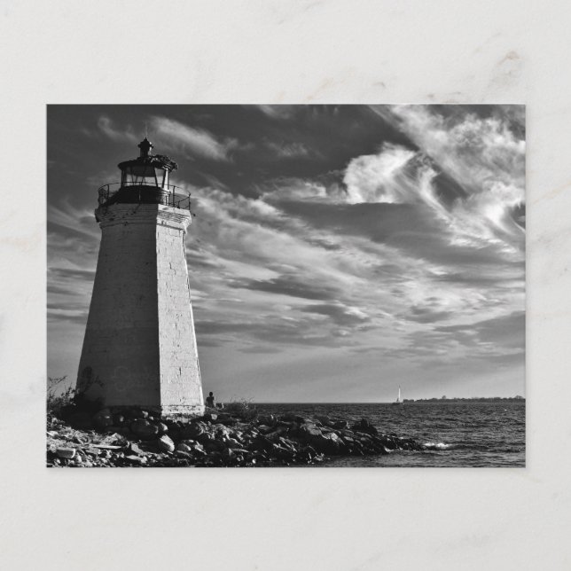 Fayerweather Lighthouse - Bridgeport, carte postal (Devant)