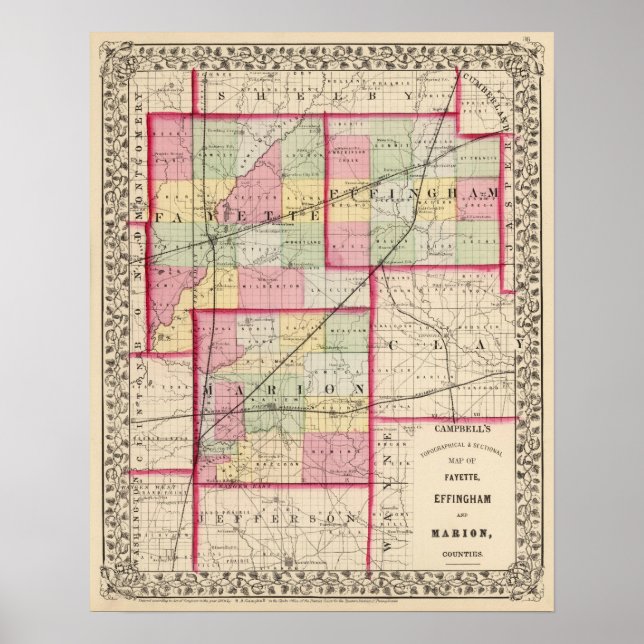 Fayette, Effingham, Marion, counties Poster (Front)