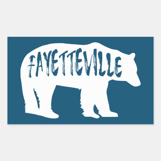 Fayetteville Arkansas Bear Sticker (Front)
