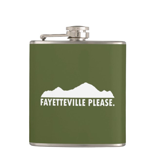 Fayetteville Arkansas Please Hip Flask (Front)