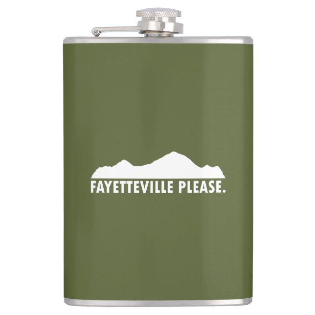 Fayetteville Arkansas Please Hip Flask (Front)