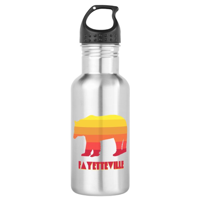 Fayetteville Arkansas Rainbow Bear 532 Ml Water Bottle (Front)