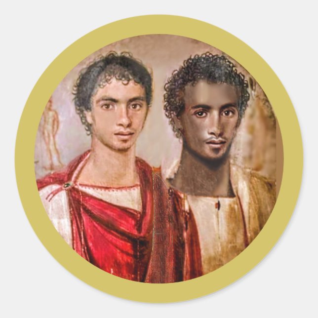 Fayum Lovers Ancient Egypt Roman Period Sticker (Front)