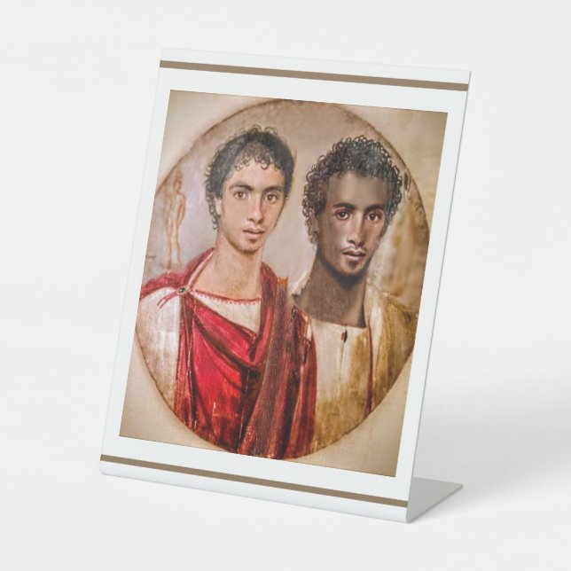 Fayum Lovers ... Roman Period Egypt Pedestal Sign (Front)