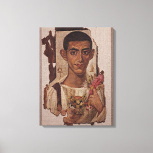 Fayum portrait of Ammonius, from Antinoe Canvas Print