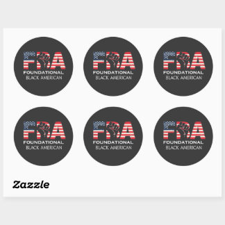 FBA Foundational Black American Black Power Fist Classic Round Sticker