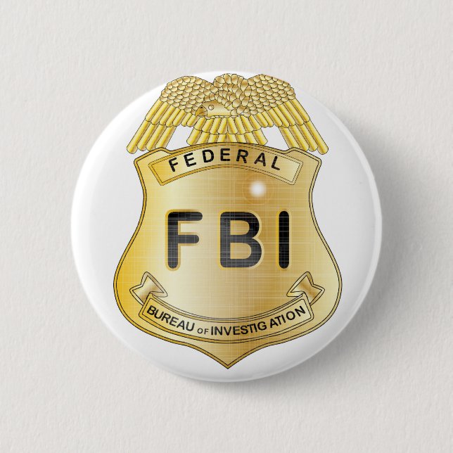 FBI Badge 2 Inch Round Button (Front)