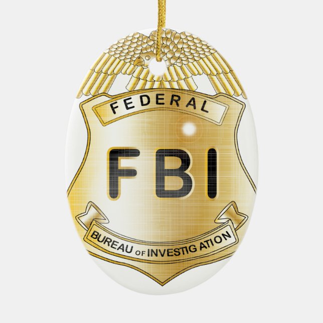 FBI Badge Ceramic Ornament (Front)