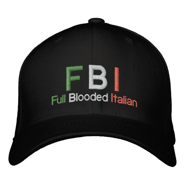 FBI Casquette de baseball noir italien entièrement (Devant)