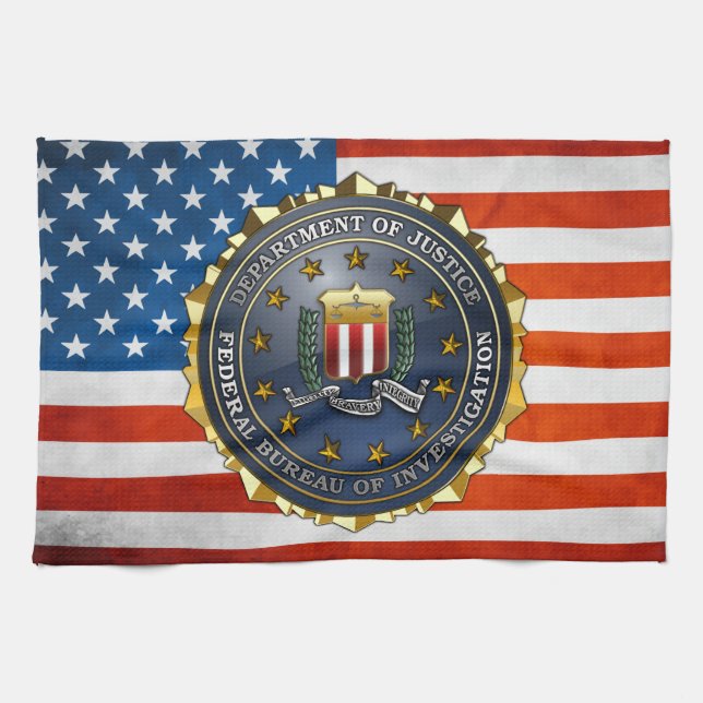 FBI Emblem Kitchen Towel (Horizontal)