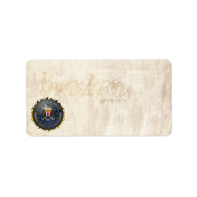 FBI Emblem Label (Front)