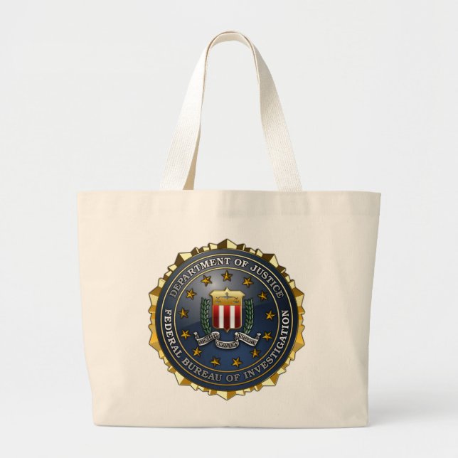 FBI Emblem Large Tote Bag (Front)