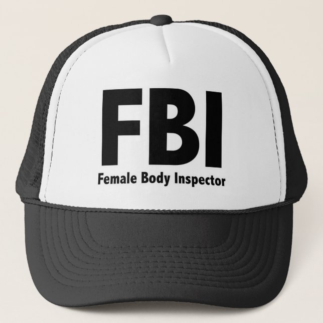 FBI Mr Funny Rude Humour Trucker Hat (Front)