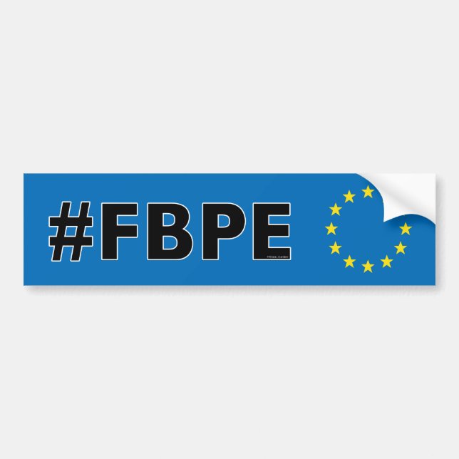 #FBPE Follow Back Pro EU anti-Brexit Bumper Sticker (Front)