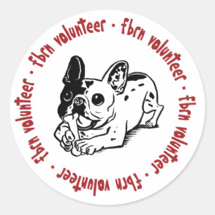 FBRN Volunteer Logo Classic Round Sticker