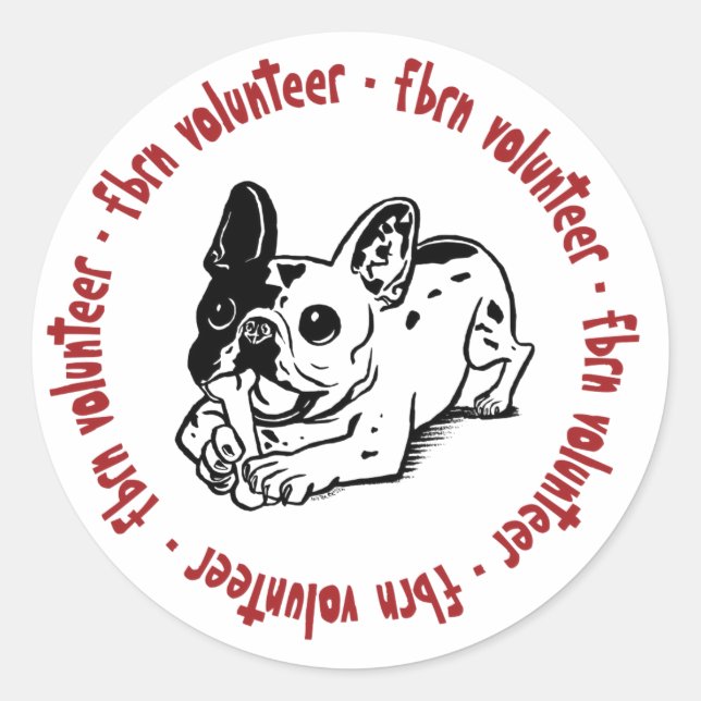 FBRN Volunteer Logo Classic Round Sticker (Front)