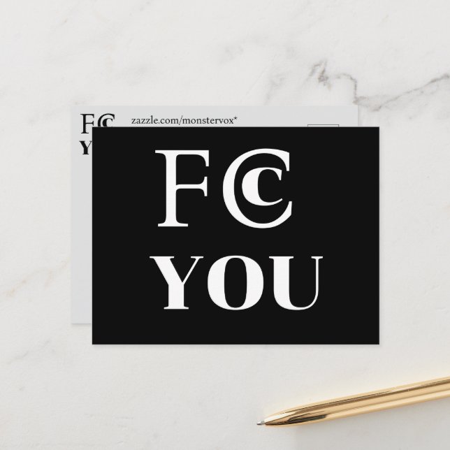 FCC YOU Postcard (Front/Back In Situ)