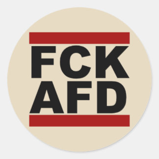 "Fck AFd", autocollant rond