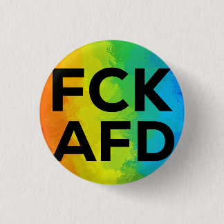 FCK AFD Cutout Regenbogen schwarz 1 Inch Round Button