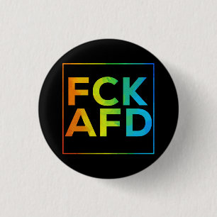 FCK AFD mit Rahmen schwarz 1 Inch Round Button