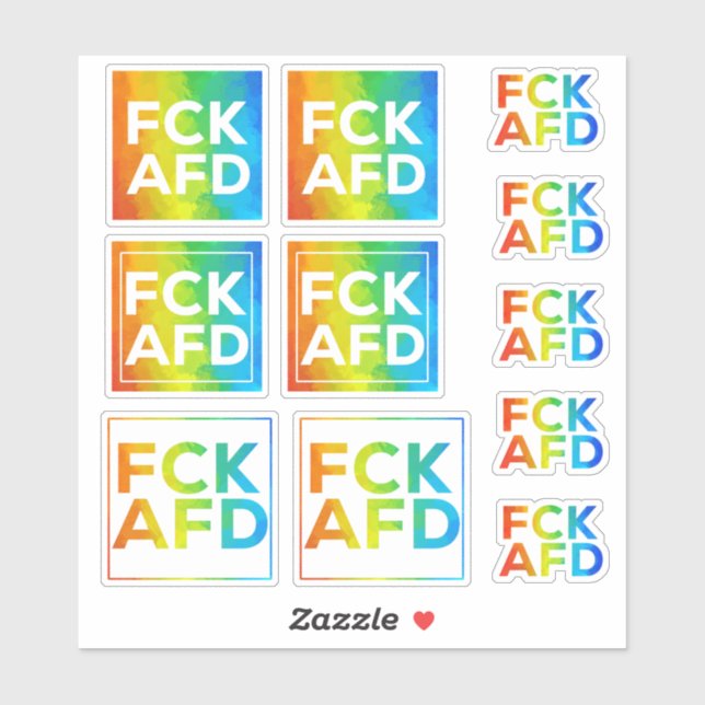 FCK AFD Stickersheet Regenbogen (Sheet)