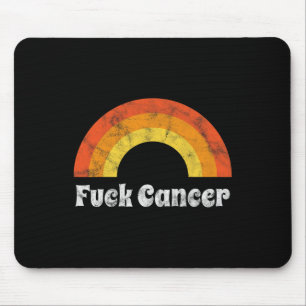 Fck Cancer Breast Cancer Awareness Gift Distressed Mouse Pad