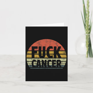 Fck Cancer Breast Cancer Awareness Gift Retro Dist Card