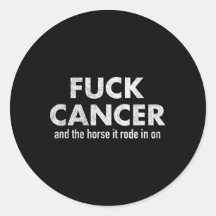 Fck Cancer Pink Breast Cancer Awareness  Classic Round Sticker