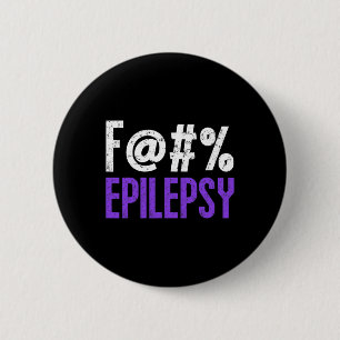 Fck Epilepsy Awareness Month Purple Ribbon Fighter 2 Inch Round Button