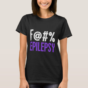 Fck Epilepsy Awareness Month Purple Ribbon Fighter T-Shirt
