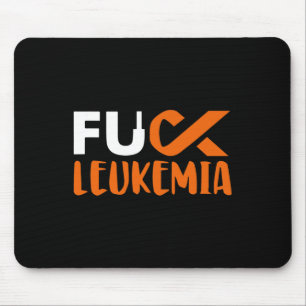 Fck Leukaemia Awareness Fight Cancer Ribbon  Mouse Pad