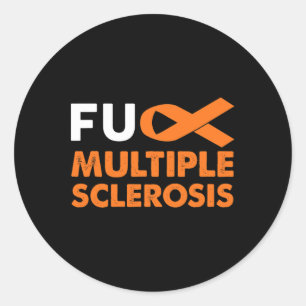 Fck Multiple Sclerosis Awareness Ms Support Surviv Classic Round Sticker