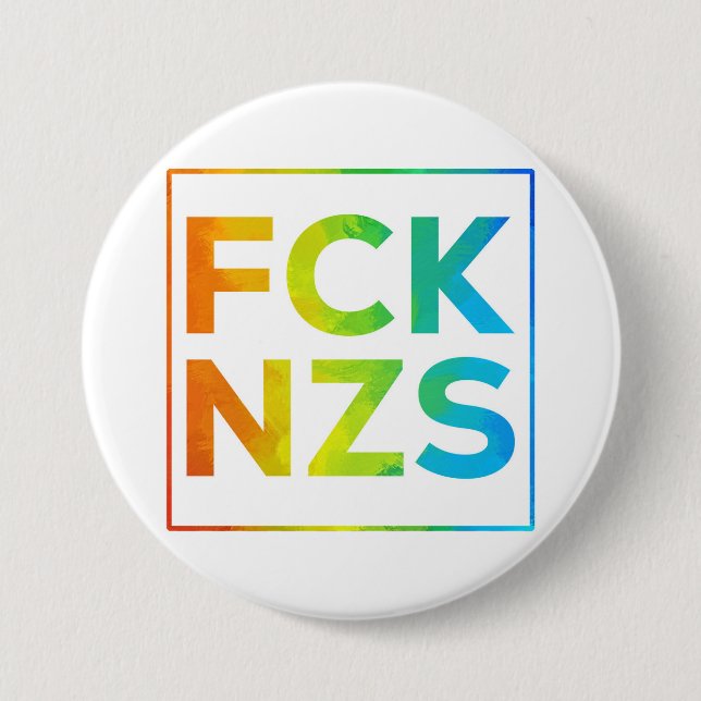 Fck NZS mit Rahmen 3 Inch Round Button (Front)