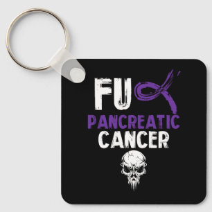 Fck Pancreatic Cancer Fighting Cancer Together Pur Keychain