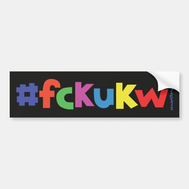 #fckukw bummer sticker (Front)