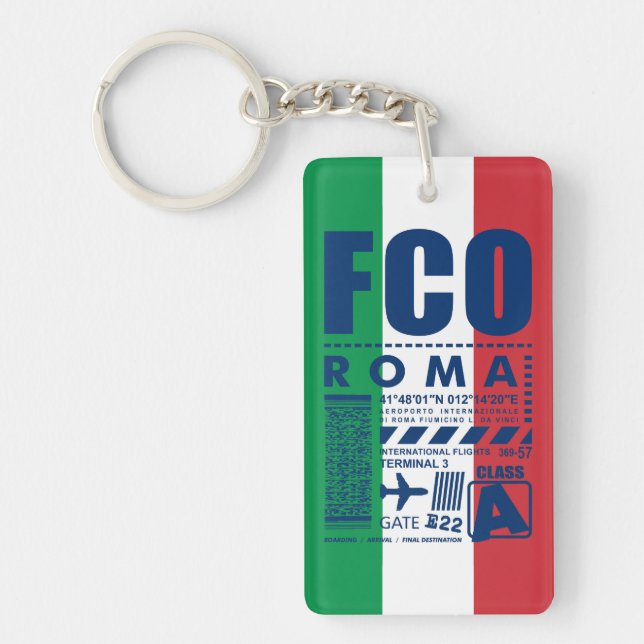 FCO Rome Airport, Keychain (Front)