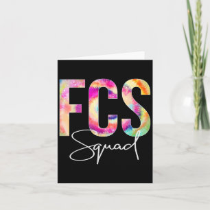 Fcs Squad Tie Dye Back To School Women Appreciatio Card